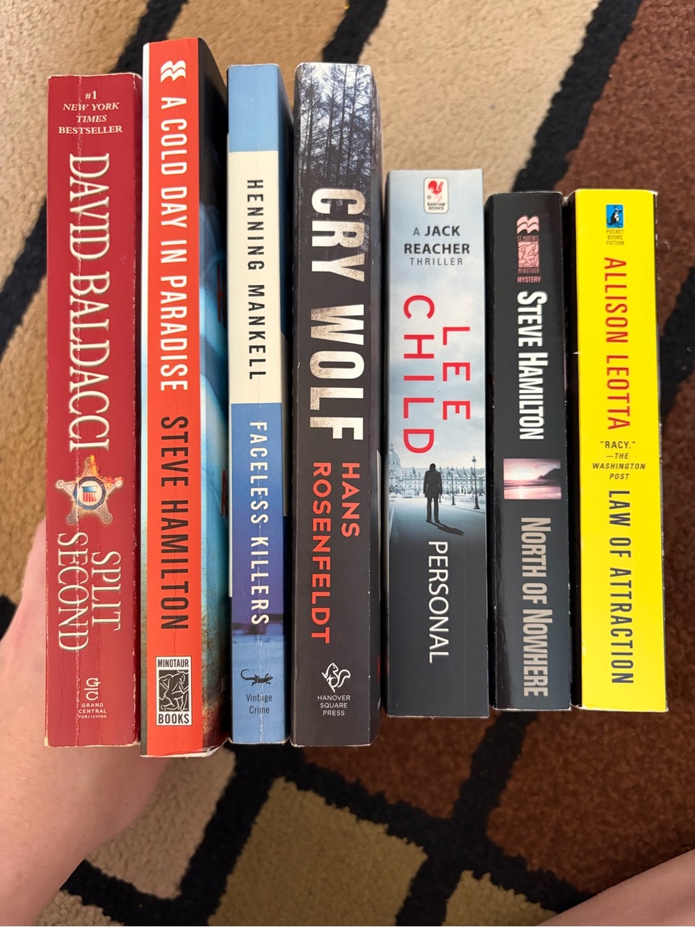 Bundle of 7 paperback thrillers